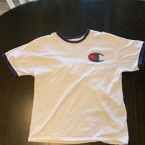 White Large Champion Tee